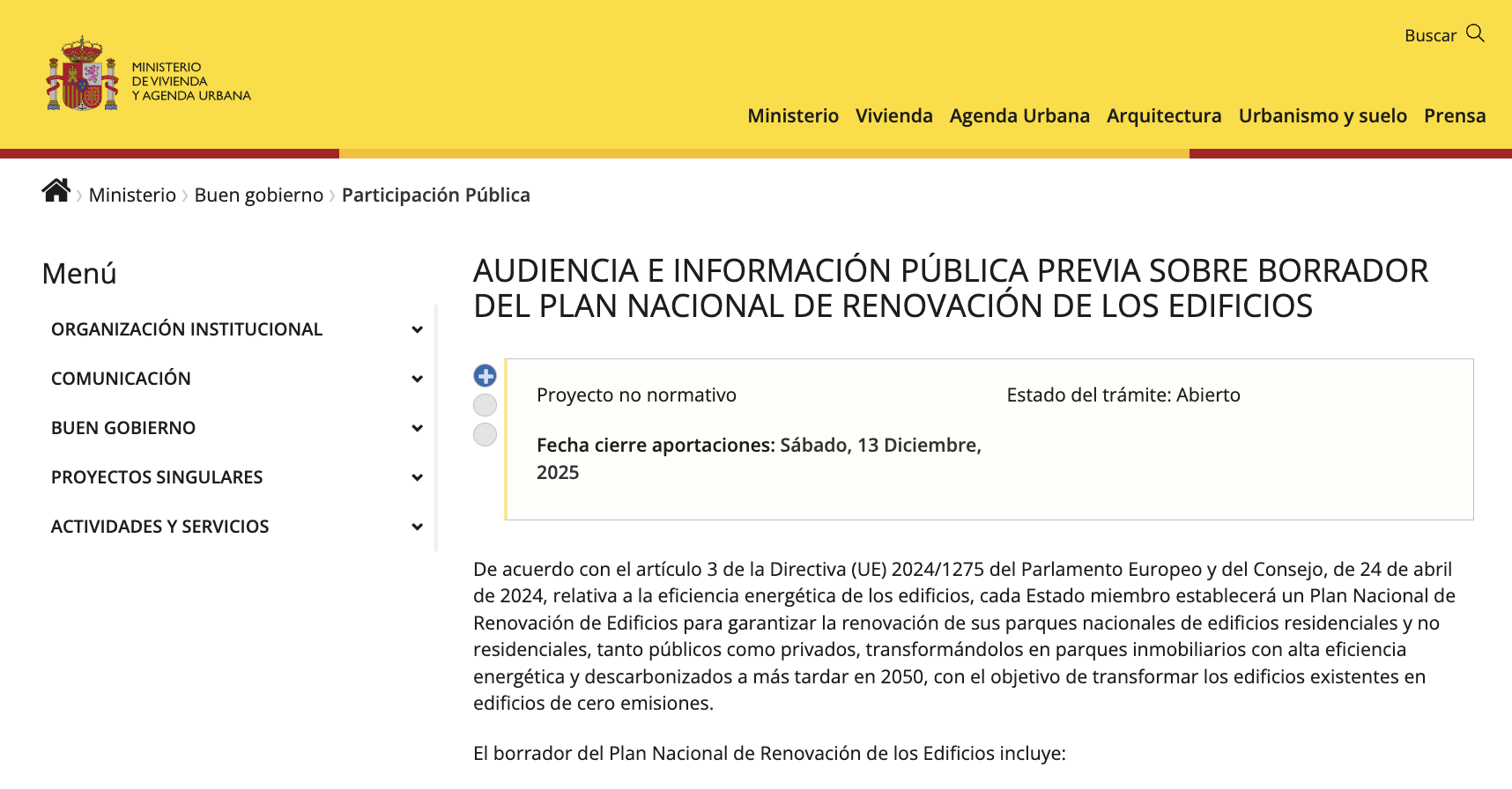 España arranca la consulta pública del Plan Nacional de Renovación de Edificios (PNRE): hoja de ruta hacia la neutralidad climática en 2050