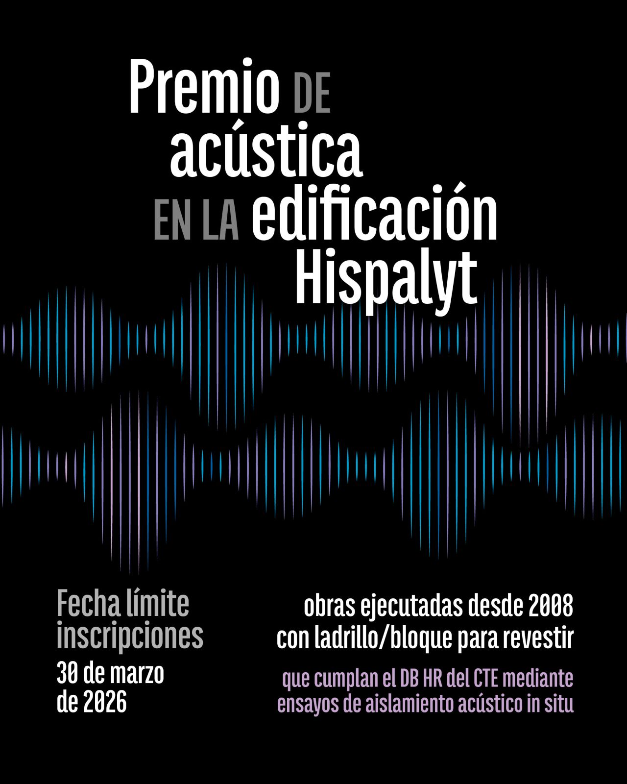 Hispalyt lanza el I Premio de Acústica en la Edificación para reconocer el aislamiento sonoro en viviendas