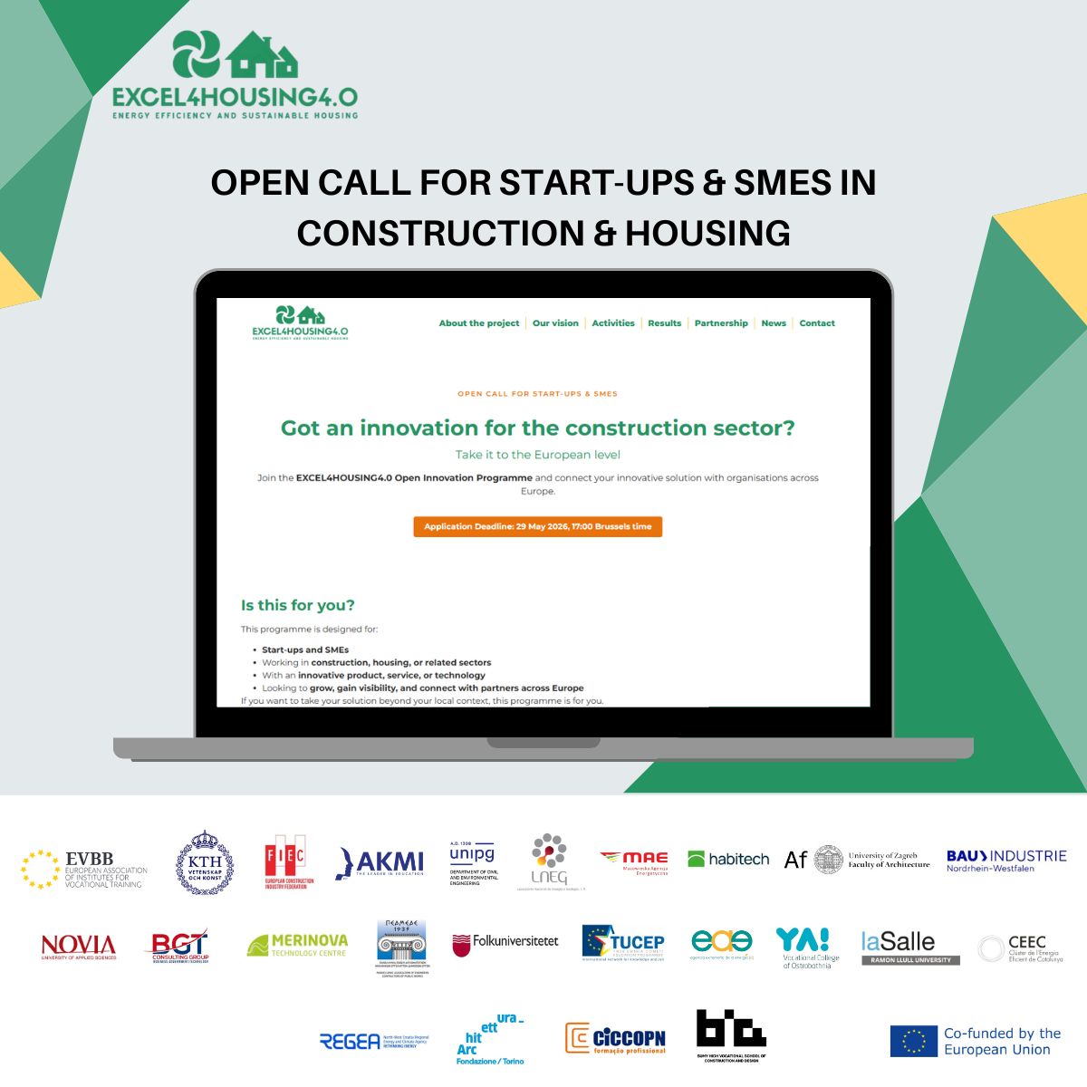 EXCEL4HOUSING 4.0 abre su convocatoria para startups y pymes