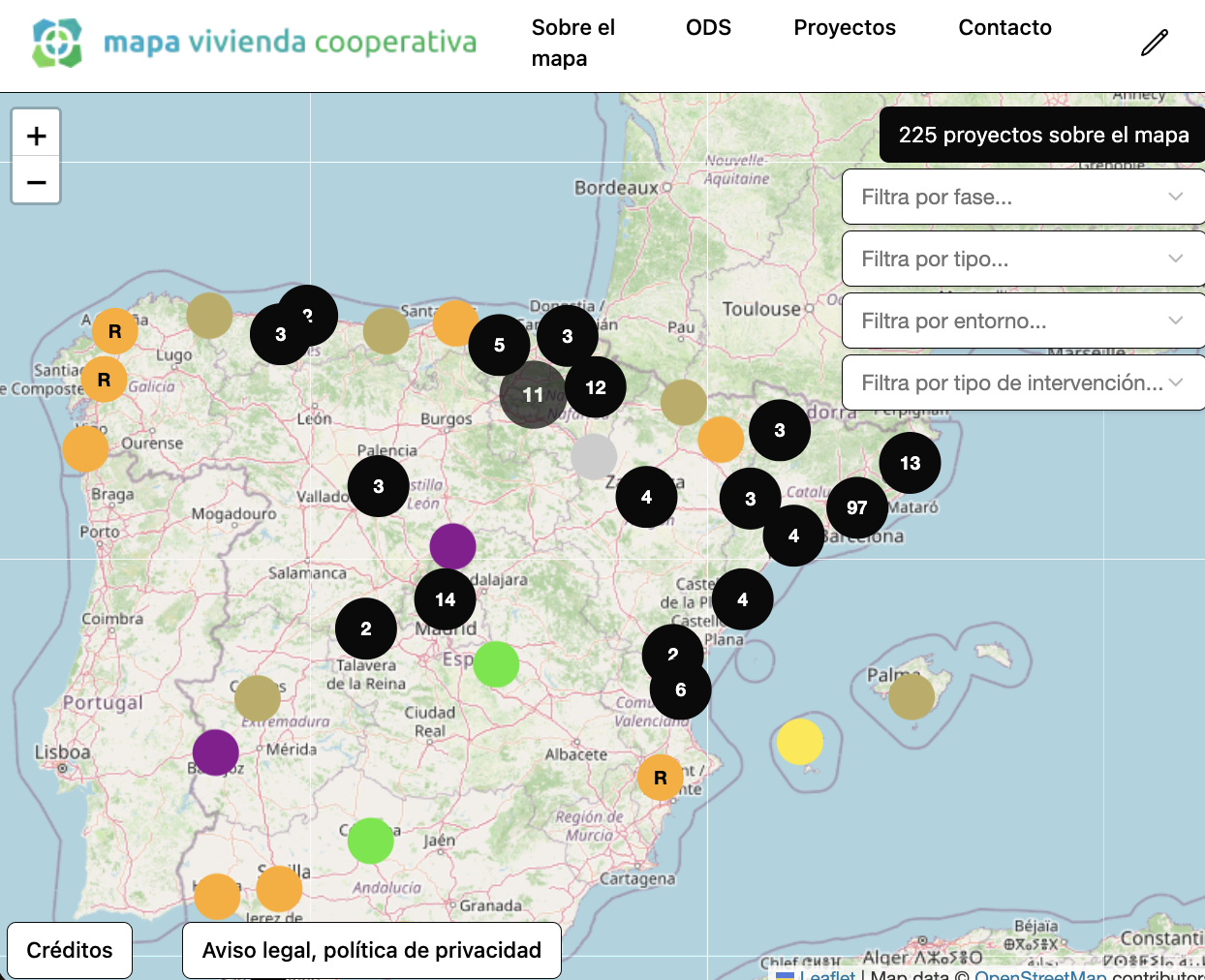 Mapa Vivienda Cooperativa