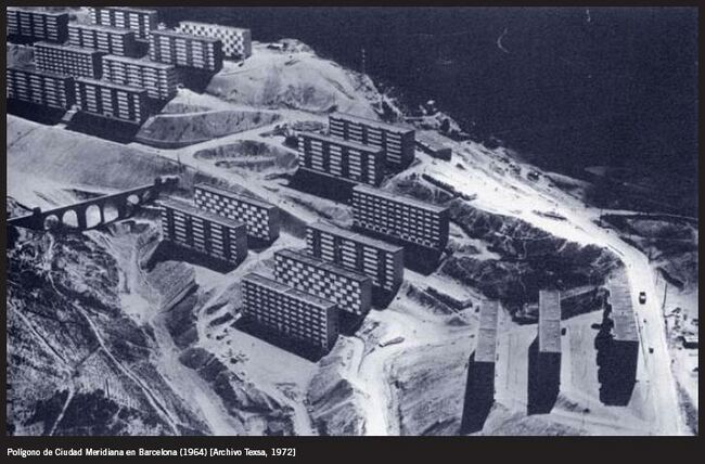Polígono de Ciudad Meridiana en barcelona (1964).JPG