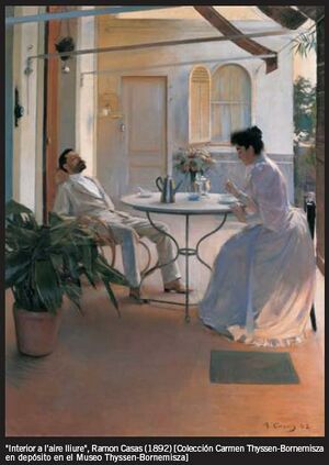 Interior a l'aire lliure pintura Ramón Casas (1892).JPG
