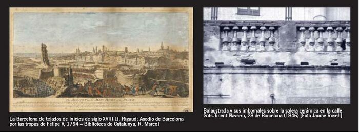 Tejados y balaustrada de Barcelona de antaño.JPG
