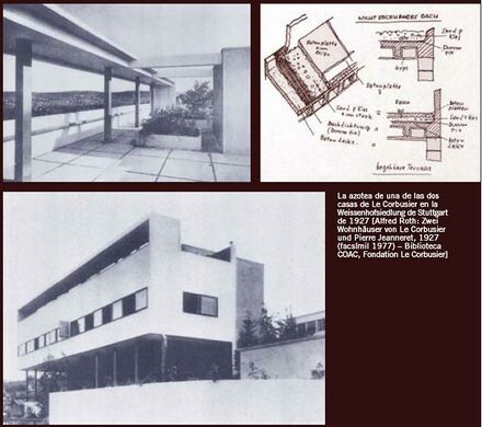 Azotea de una casa de Le Corbusier (Weissenhofsiedlung de Stuttgart 1927).JPG