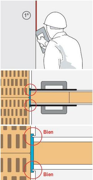 Desconexión de yesos cortando el yeso con llana pared Silensis.JPG