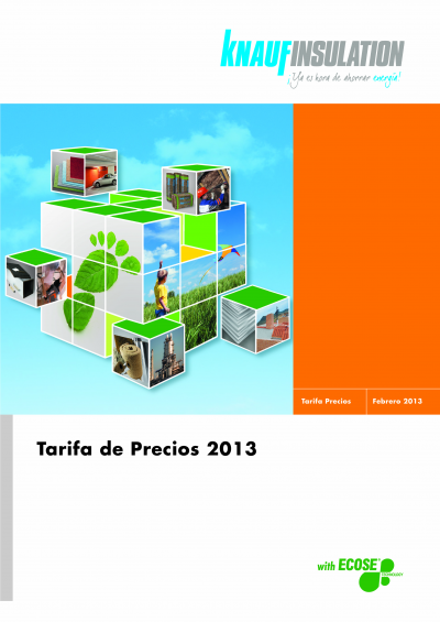 NUEVA TARIFA DE KNAUF INSULATION PARA 2013