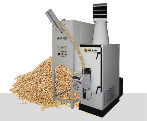 Calefactor de aire caliente pellet 43kW BM-050