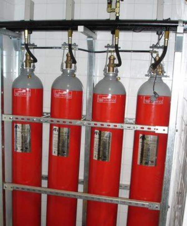 Sistema de extinción de incendios por gases