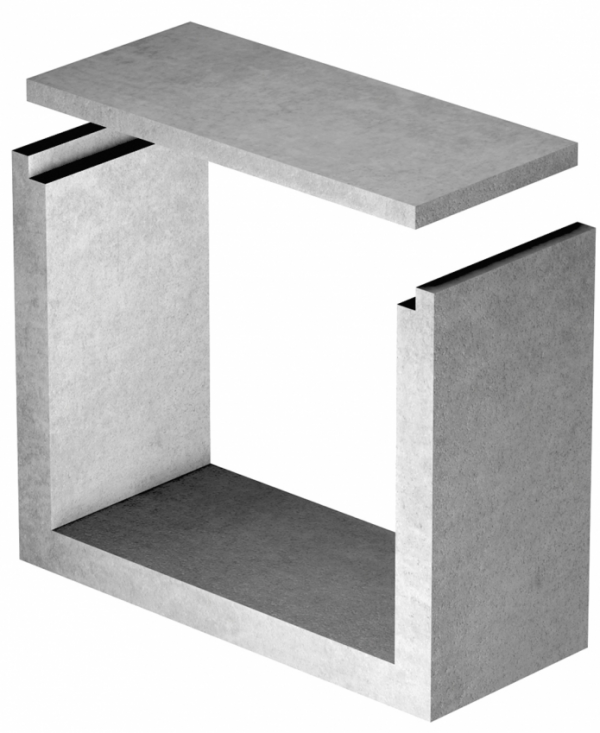 Canal servicios 120x50x95h