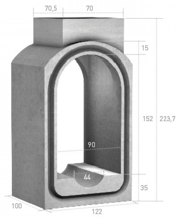 Colector Alcantarilla y galería de servicio T-130 con pozo 70x70