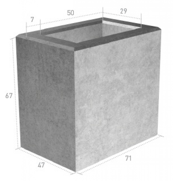 Imbornal 55x30x70 h c/f Ø30