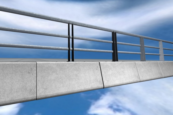 Imposta V-5 (con anclajes) de 125x34x55 h