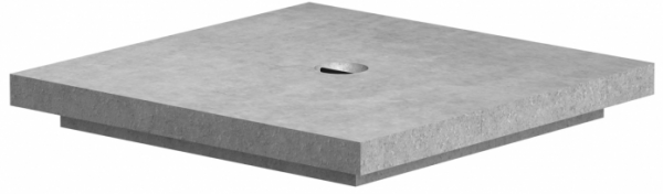 Tapa y marco de hormigón para arqueta