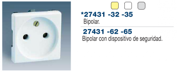 Bases de enchufe 16 A 250 V