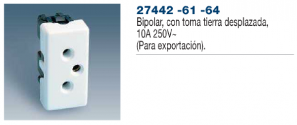 Bases de enchufe 16 A 250 V