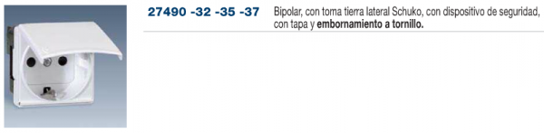 Bases de enchufe 16 A 250 V