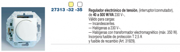 Control y regulación de luz Simon 27 play