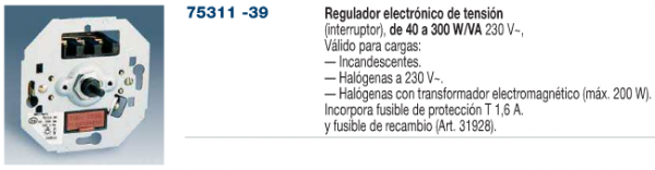 Control y regulación de luz Simon 27 play