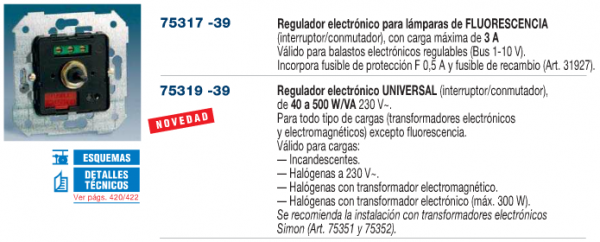 Control y regulación de luz Simon 27 play