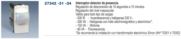 Control y regulación de luz Simon 27 play