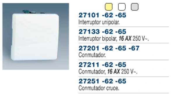 Mecanismos 10 AX 250 V