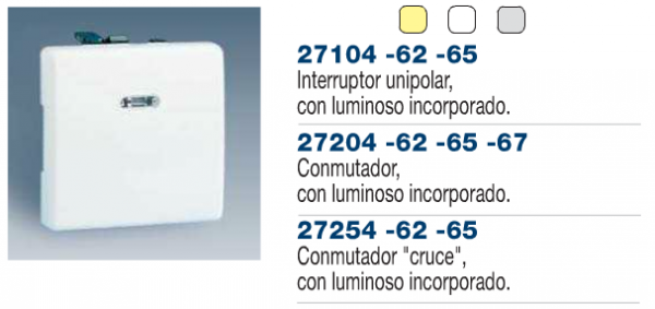 Mecanismos con visor 10 AX 250 V