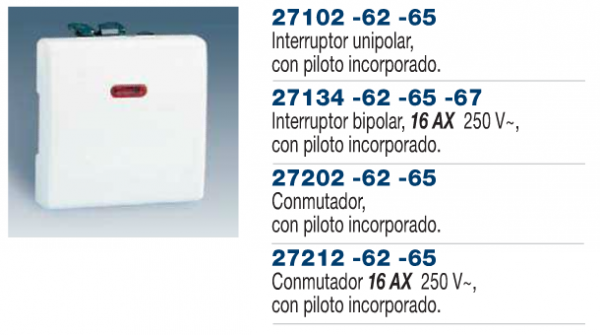 Mecanismos con visor 10 AX 250 V