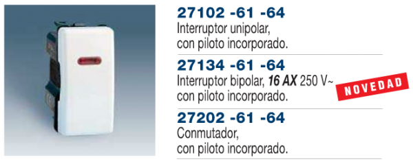 Mecanismos con visor 10 AX 250 V