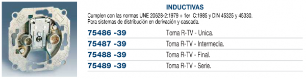 Tomas señal R-TV Serie Simon 27 play