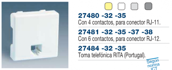 Tomas de teléfono Serie Simon 27 play