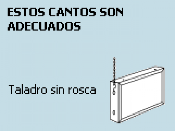 Plaquetas + varillas roscadas o cadenas