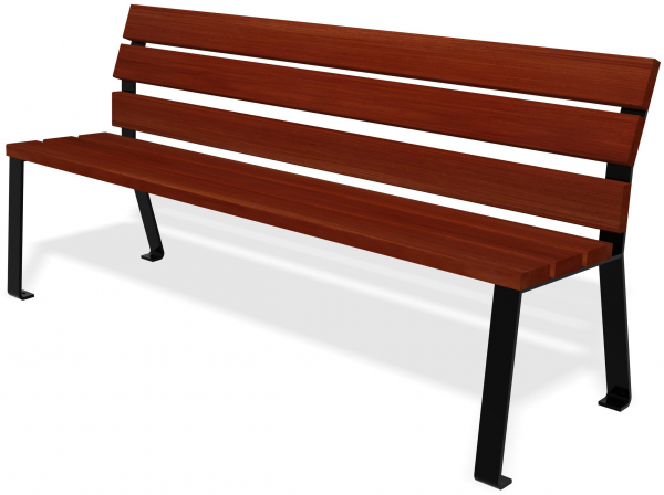 Banco urbano de madera tropical