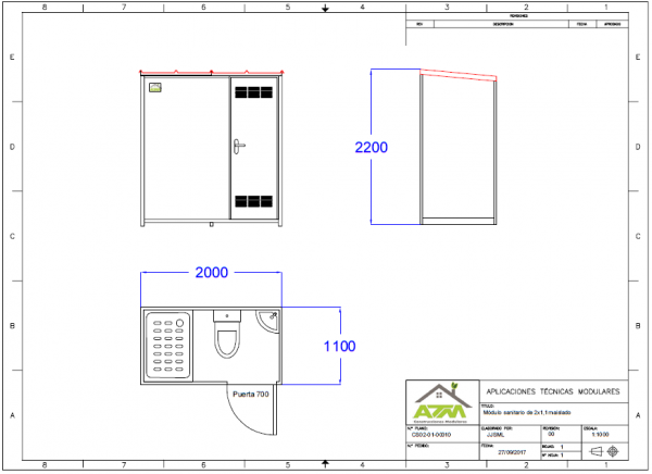 Caseta Sanitaria 2x1,1 m 