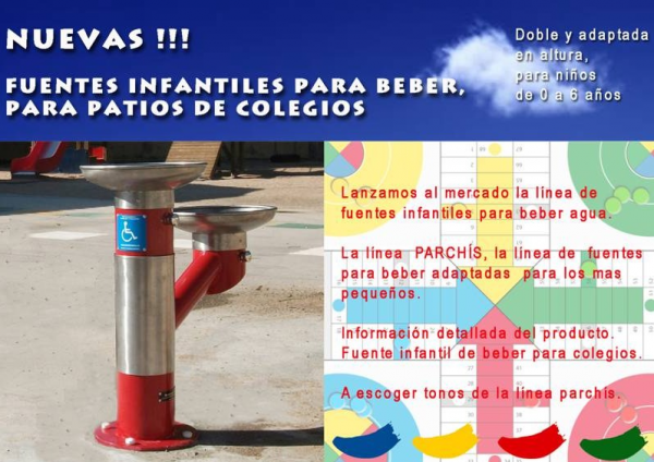 Fuente adaptada para beber agua