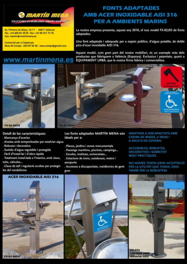 Fuente adaptada para beber agua