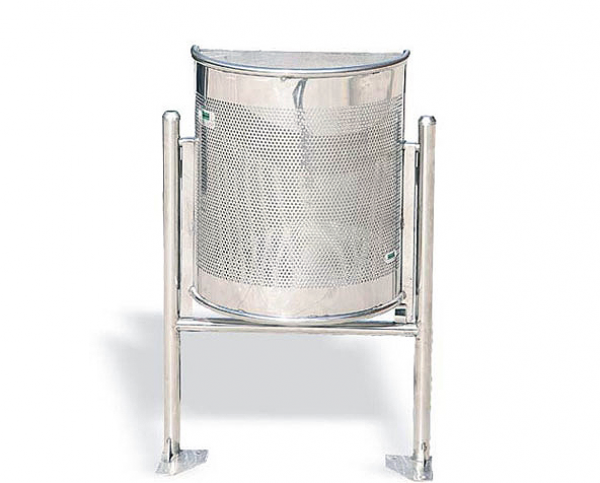 Papelera Semi-Circular Inox